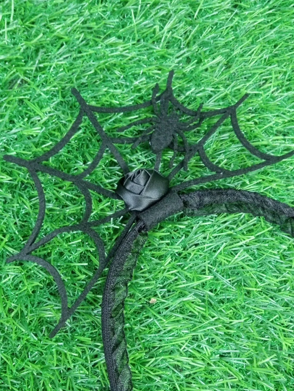 👻 Halloween Black Spider Web Headband